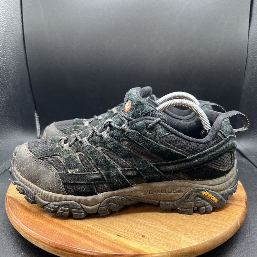 Merrell Moab 2 Vent Men's Size 9.5 W Wide Hiking Shoes J06017W Black Night